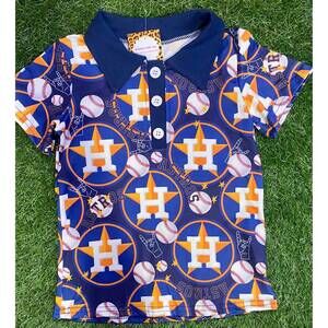 NEW AIER WHOLESALE kids' astros game day polo in multi-color